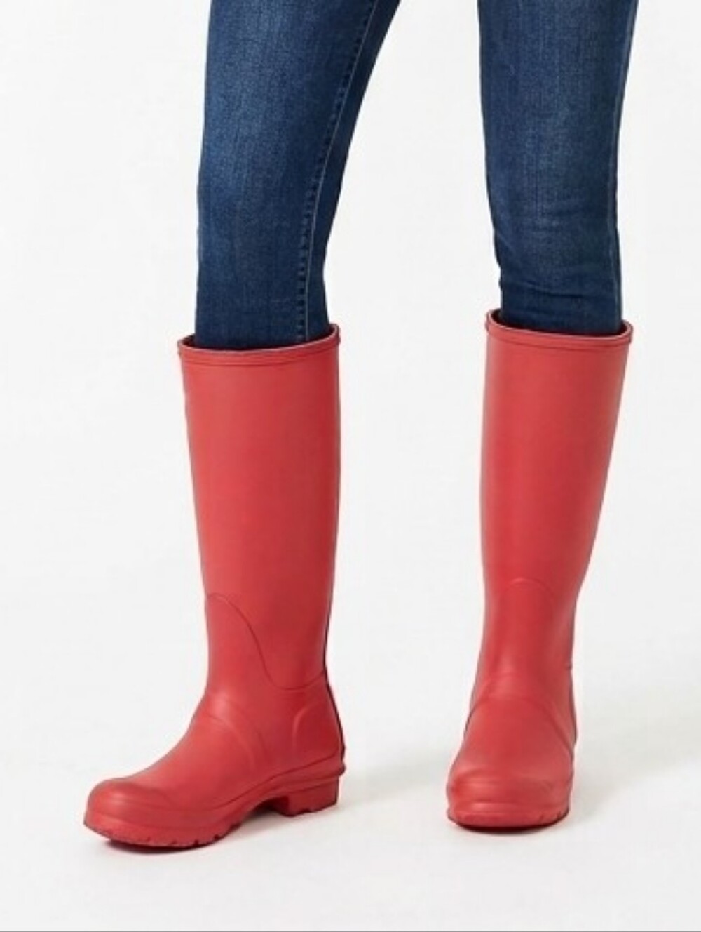 BAMBOO Women's Red Padinton Knee High Tall Rain Boots NEW NWOT Never Used